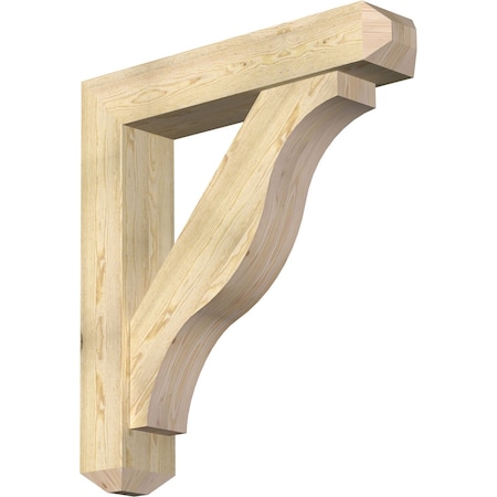 Ekena Millwork Funston Craftsman Rough Sawn Bracket w/ Offset Brace, Douglas Fir, 8"W x 40"D x 44"H BKT0806X40X44FST04RDF